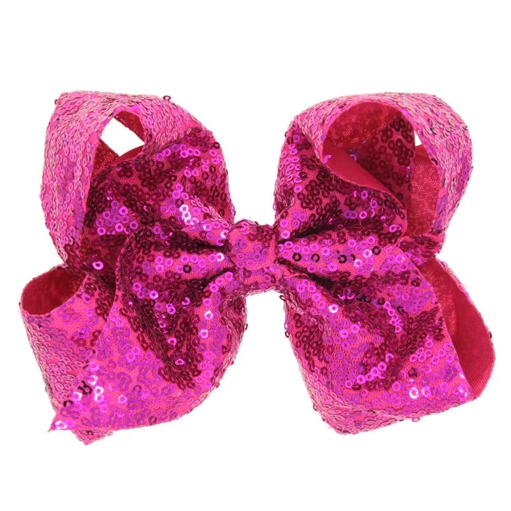 Hairbow Sequin: 8" Jumbo, alligator clip, NEW